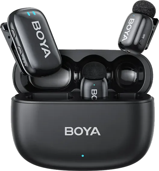 BOYA-mini-18 Dual Wireless Mic System – Compact, AI Noise Canceling