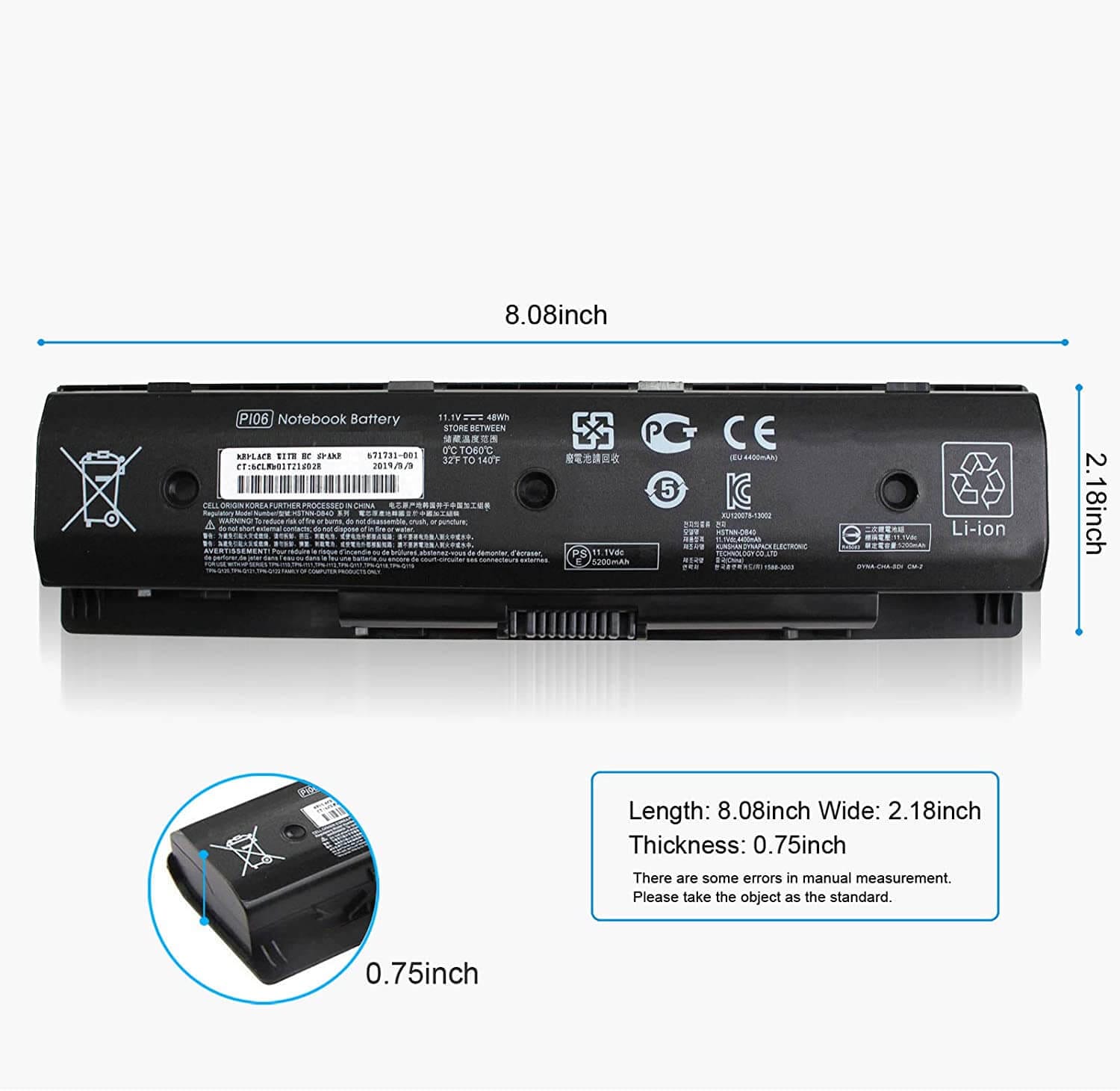 HP ENVY 14 / 15 / 17 Battery (HP PI06) - Image 2