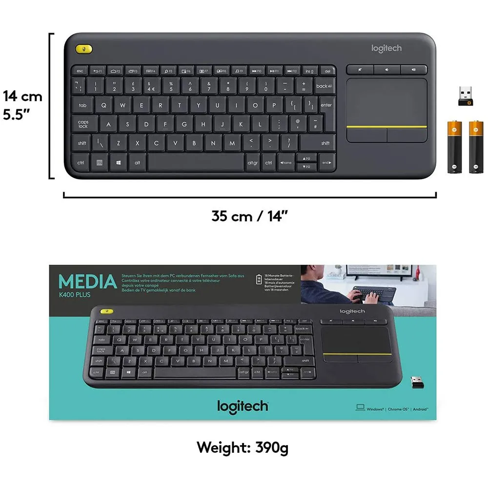Logitech K400 Plus Wireless Keyboard with Touchpad - Image 3